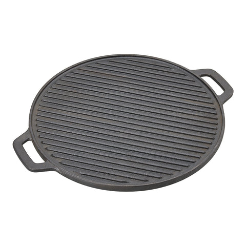 Pre-Seasoned Double-sided Round Cast Iron Grill Pan, GK190052 (Ver.2)