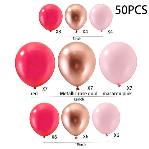 50pcs Balloon Set for Party Festival Backdrop Decoration, SC0641