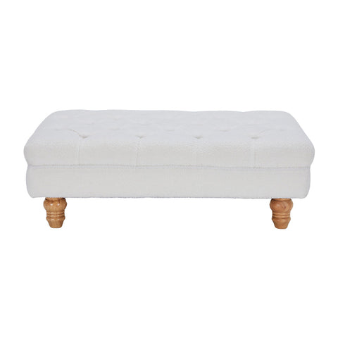 Teddy Fleece Upholstered Footstool, FL050093 (Ver.2)