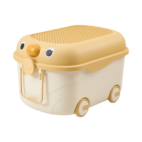 Kids Toy Storage Box Trolley With Lid and Wheels, HM070161