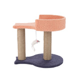 Livingandhome Fish-Shape Cat Tower with Sisal Scratching Post, WM0155
