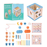 9-in-1 Wooden Montessori Early Educational Activity Cube Toy for Children, TE380143