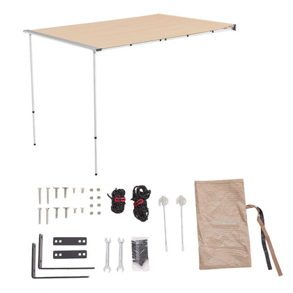 Khaki Retractable Car Side Awning, OC160011
