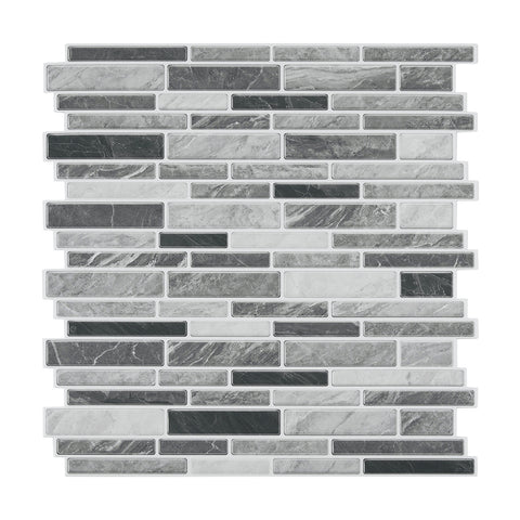 10Pcs Self-Adhesive Wall Tile Stickers with Marble Effect, HF070421