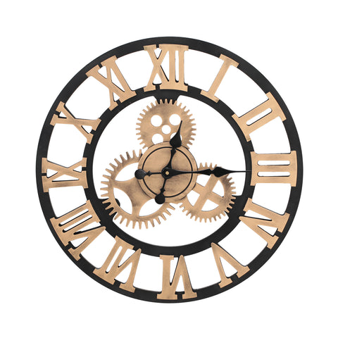 Retro Non-Ticking Gear Wall Clock, HF1070