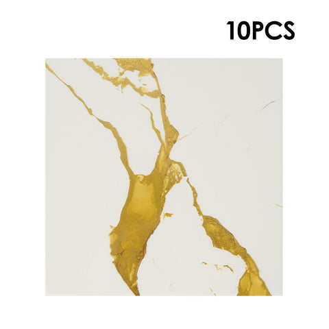 10Pcs Self-Adhesive Marble Pattern Wall Tile Stickers, HF070268 (Ver.2)