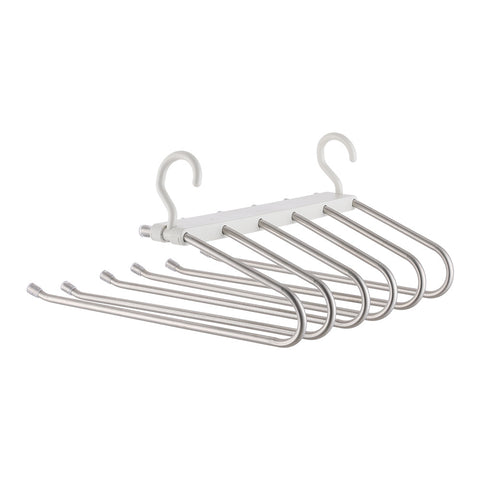 Lifeideas Non-Slip 6 Tier Stainless Steel Pant Hangers Set, LY0034