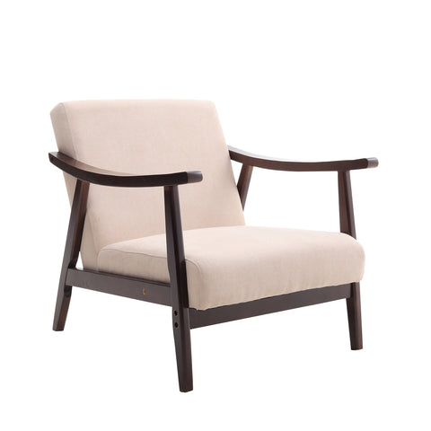 H&O Direct Wooden Single Armchair Sofa Accent Chair Fabric, FA0425