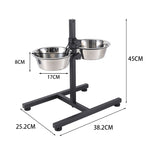 Adjustable Pet Feeder with Two Bowls, CT0697