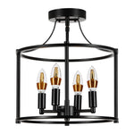 Black Cage Metal Ceiling Light, LG1389