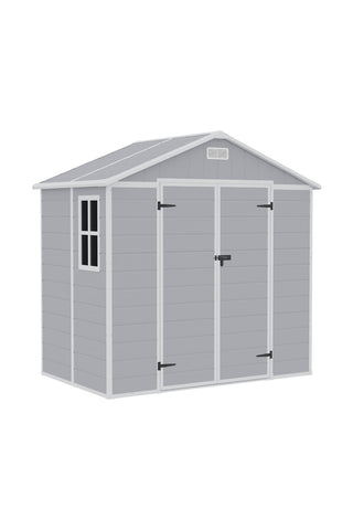 8x4ft Apex Roof Garden PP Tool Shed Outdoor Patio Storage House, PM1699PM1700PM1701(Ver.2)