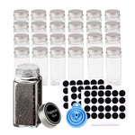 24Pcs Glass Spice Jars with Metal Lids, CT0425 (Ver.2)