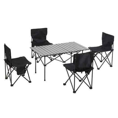 Portable Folding Camping Table with 4 Chairs, CH0056