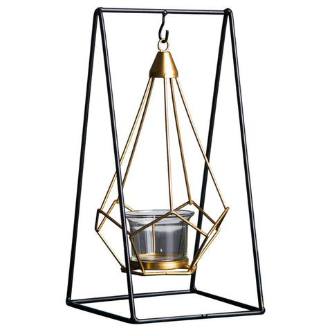 Livingandhome Nordic Wedding Metal Candle Holder Stand Home Decoration, WH0167