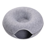 Pets Mood Round Felt Cat Tunnel Bed, Cave Bed for Small Pets, WF0170