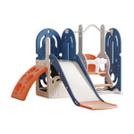 3 in 1 Toddler Slide and Swing Playset with Basketball Hoop, FI1175