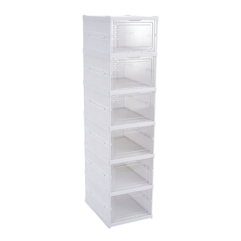 Livingandhome 6 Tier Foldable Shoe Storage Box Unit, SC1883