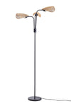 Paper Rope String-Wrapped Lampshade 3-Light Floor Lamp, FI1122