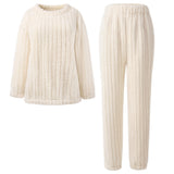 2-Piece Ribbed Plush Loungewear Set, CC062241