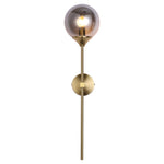 Livingandhome Modern Smoke Glass Globe Wall Sconce, FI0668