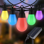 LED Solar Bulb String Lights, 6.5m, 10 bulbs, 8 modes RGBW, AJ1002
