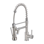 Dual Spout Swivel Kitchen Faucet with LED Light, DM1041