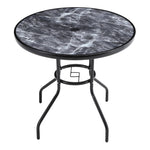 Livingandhome Garden Tempered Glass Marble Coffee Table, LG1250