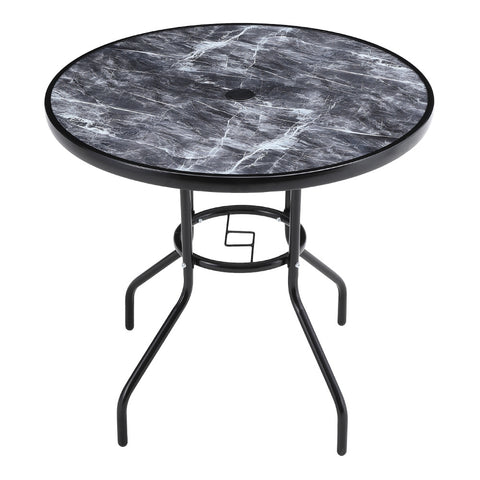 Livingandhome Garden Tempered Glass Marble Coffee Table, LG1250