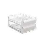 Eierbox 2-lagig transparent mit Schublade 32 Eier Weiß [EIERBOX 2-lagig mit Schublade Weiß], HS320057(DE)