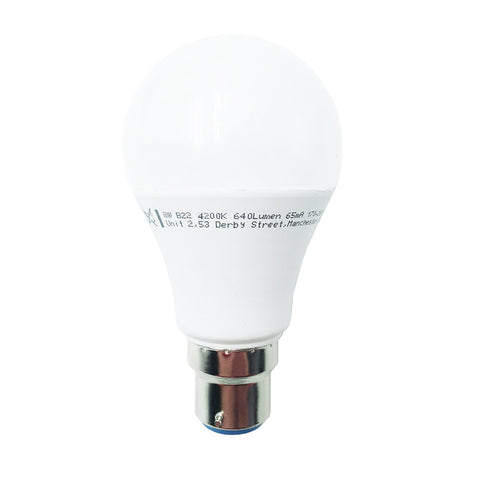 8W LED Ball Bulb B22, 4200K, Paper Pack, AJ0985