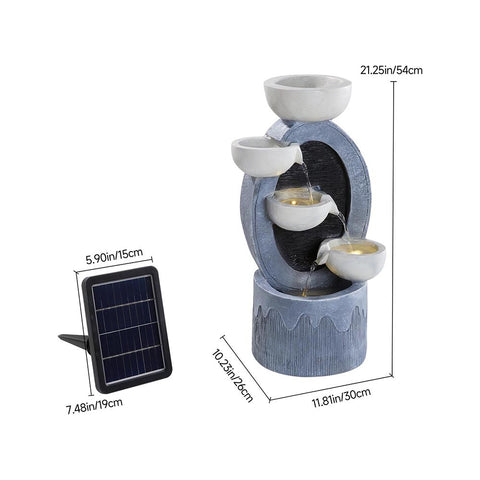 Outdoor Solar-Powered Water Fountain Decor, AI1498