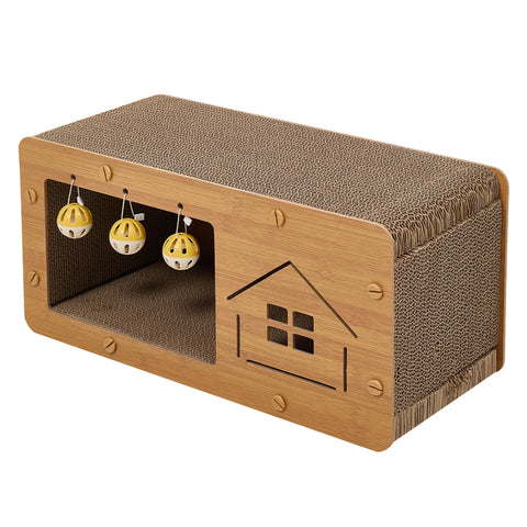 2-in-1 Cat House with Scratcher, PT080012 (Ver.2)