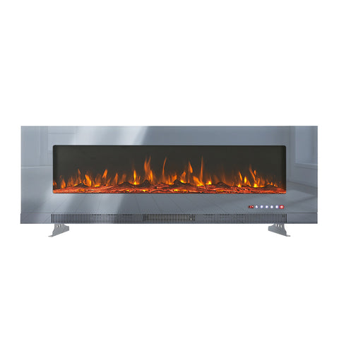 Livingandhome 60-inch Wall Mounted Electric Fireplace with Remote Control, PM1342