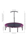 48in Bungee Cords Foldable Round Trampoline with Adjustable T-Handle Bar, DM0905