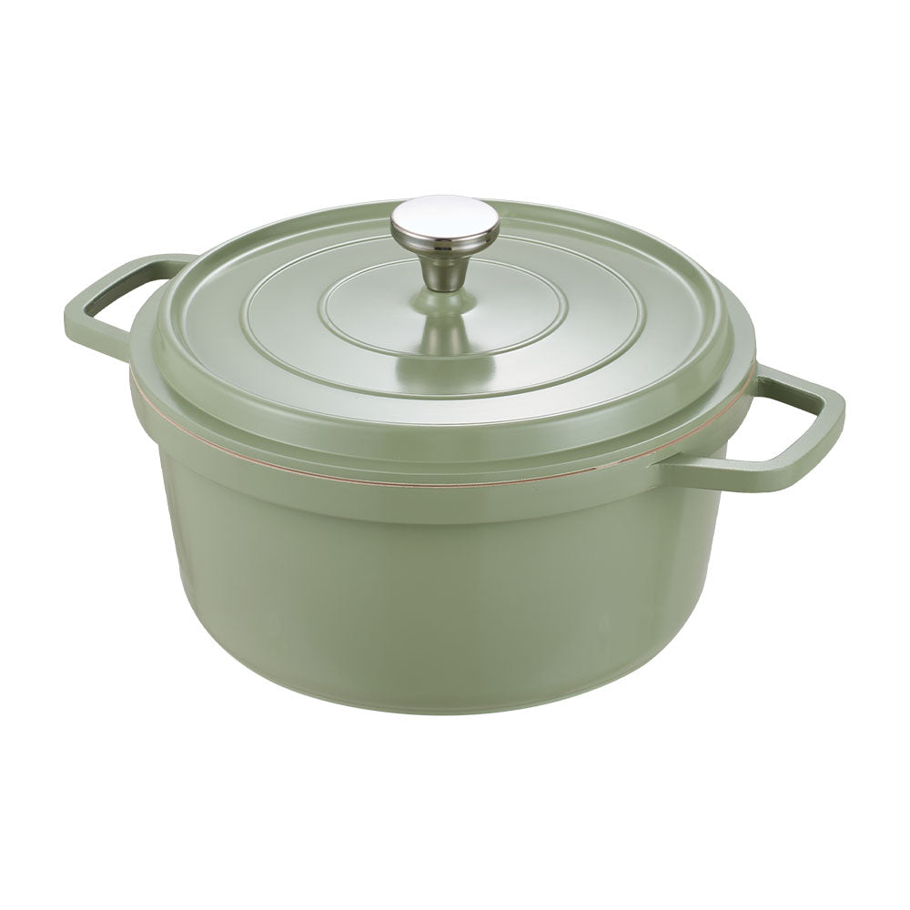 4.75L Non-Stick Cast Aluminium Cooking Pot with Lid and Loop Handles ...