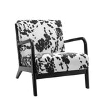 Livingandhome Spots Velvet Upholstered Armchair, FA0424