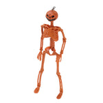 Posable Halloween Pumpkin Skeleton Decoration, IF540100 (Ver.2)