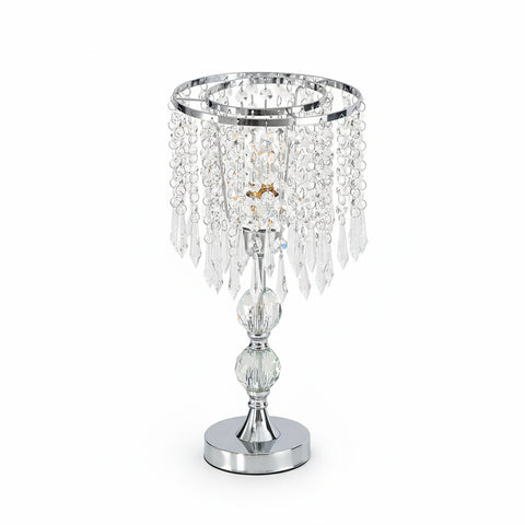 Luxury Table Lamp with Iron Base and a Crystal-Beaded Shade, LI530040