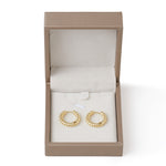 14K Gold-Plated Twist Hoop Earrings, CA290048