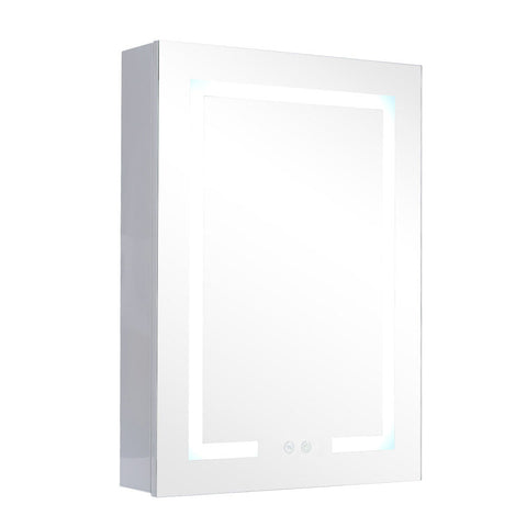 Livingandhome Rectangular 1 Door LED Dimmable Mirror Cabinet, DM0469