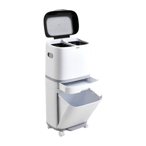 42L 3-Tier Dry Wet Separation Trash Bin with Inner Buckets, WM0782 (Ver.2)