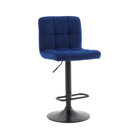 Livingandhome 2 Pcs Velvet Upholstery Bar Stools with Low Backrest, FA0316