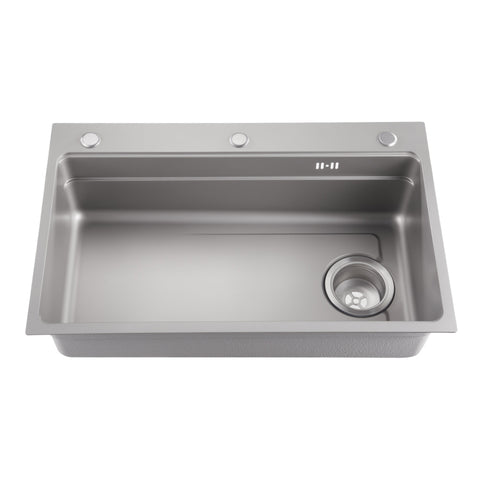 Stainless Steel Single-bowl Kitchen Sink with Drainer Kit, AI1616
