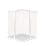 Clear Plastic Cake Gift Box with Ribbon, SC0991