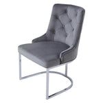 Upholstered Tufted Velvet Buttoned Dinning Chair, ZH1480 (Ver.2)