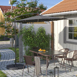 Outdoor 32 LED Lighted Patio Umbrella with Crank Lift System & Fillable Base, LG0928LG0884