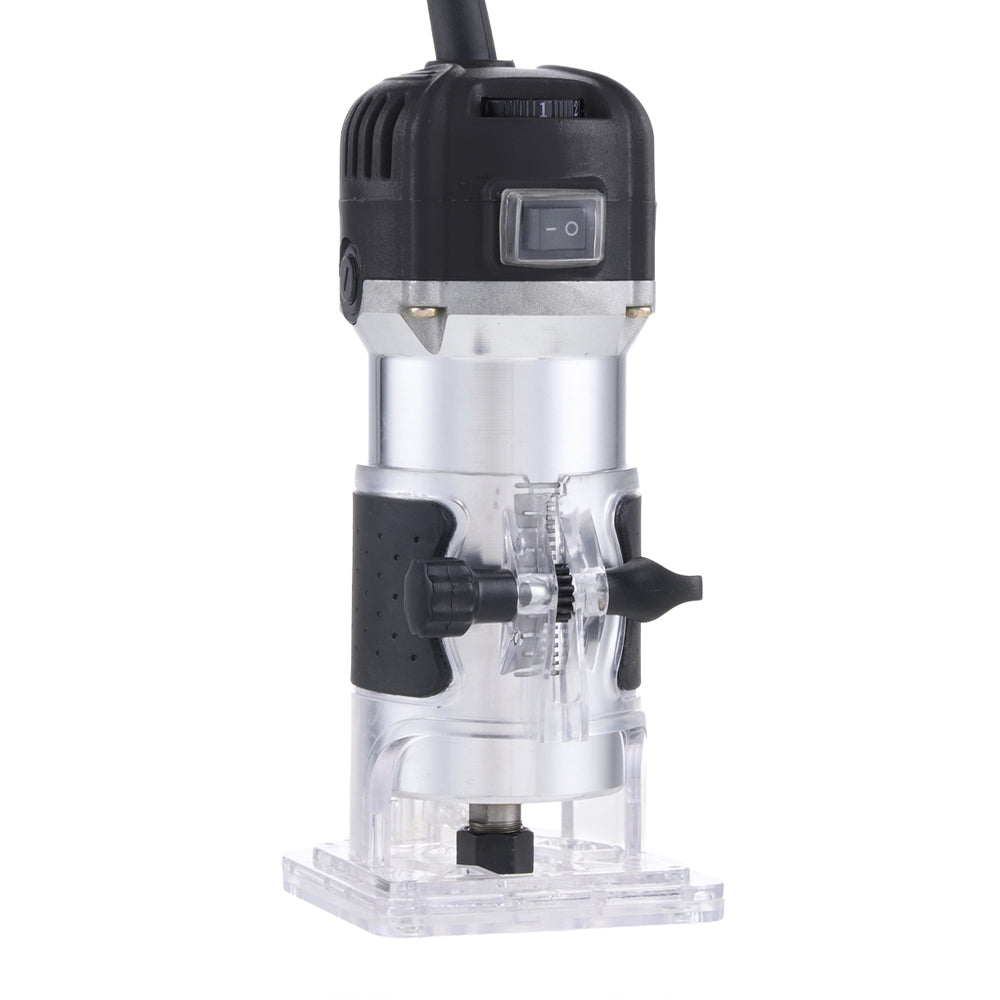 Tall Black Square Router 800W 6-Speed Electric Wood Router with 6.35mm Collet & Included Router ...