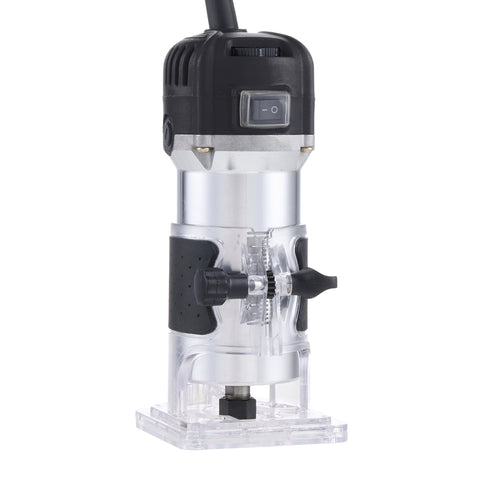 800W 6-Speed Electric Wood Router with 6.35mm Collet & Included Router Bit, GT140005