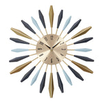 Large Metal Starburst Decorative Wall Clock, SP2992