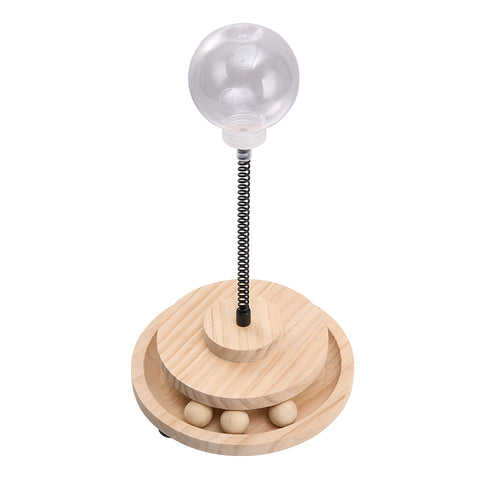 Interactive Spring Teaser Toy with Cat Treat Leaking Ball, CT1248 (Ver.2)